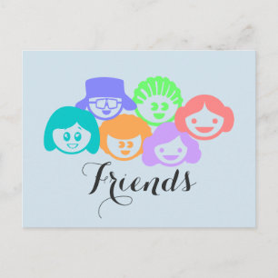 Postale Amitié "Amis", Carte postale.