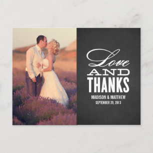 POSTALE AMOUR ET MERCI   CARTE POST MERCI MARIAGE