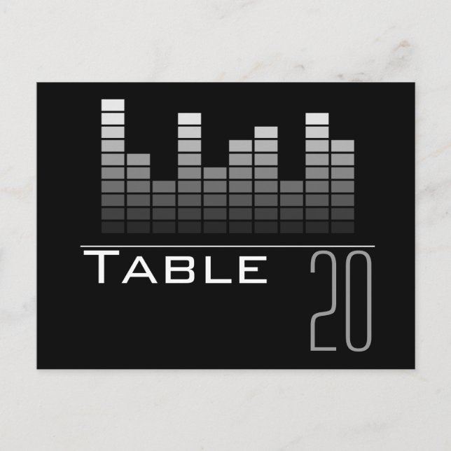 Postale Analyseur de spectre gris Numéro de tableau Carte  (Devant)