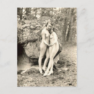 Postale Ancienne carte postale, Filles amis