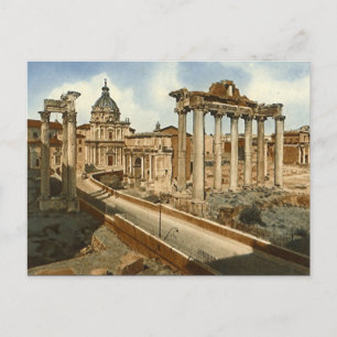 Postale Ancienne carte postale, Rome, Forum et Temple de S