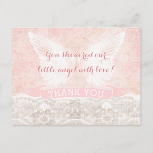 Postale Angel Wings Carte de remerciements Baby shower de