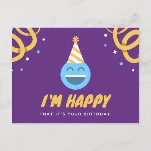 Postale Anniversaire drôle - voir le dos de la carte -