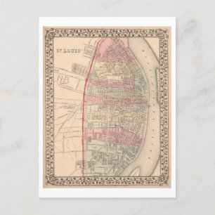 Postale Antique 1868 Carte de Saint-Louis, Missouri,