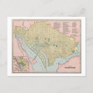 Postale Antique 1899 Carte de Washington, DC,