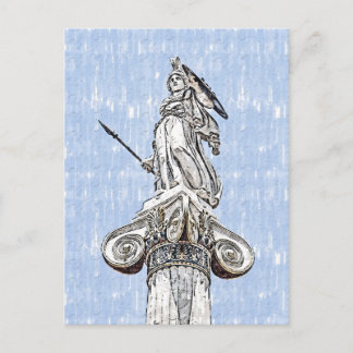 Postale Aquarelle croquis de la Statue d'Athena Carte post