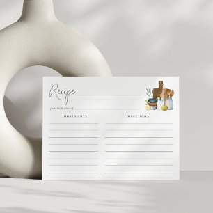 Postale Aquarelle Fournitures de cuisine Carte de recette