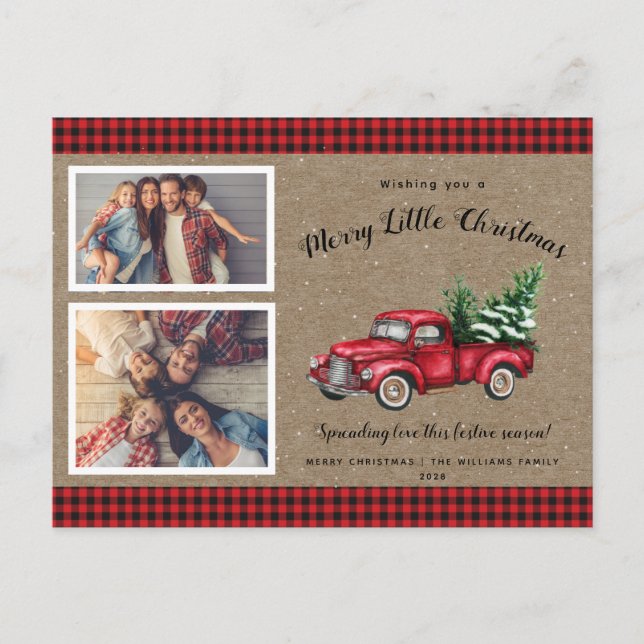 Postale Arbre de Noël 2 photo Carte de Noël (Devant)