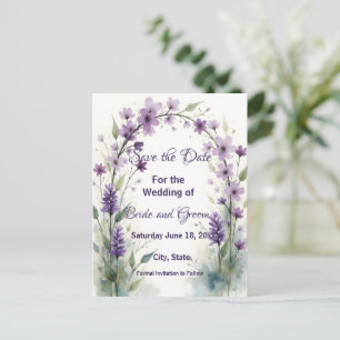 Postale Arche florale de lilas lavande carte de sauvegarde