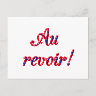 Postale Au revoir carte