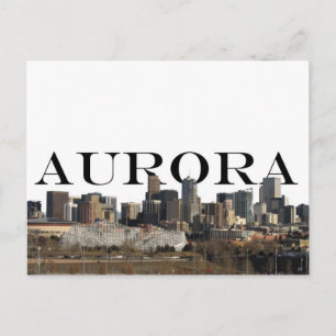 Postale Aurora CO Skyline avec Aurora dans la carte postal
