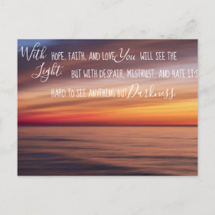 Postale Avec la foi l'espoir et l'amour Inspiration carte