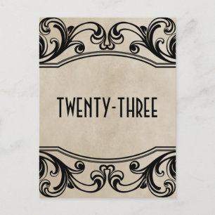 Postale Balances Vintages beige Numéro de tableau Carte po