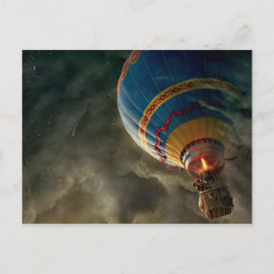 Postale Balloon à air chaud dans Storm Imaginaire carte po