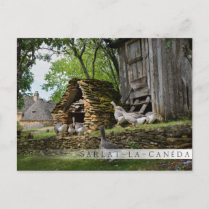 Postale Bar de ferme oie au foie gras traditionnel carte p