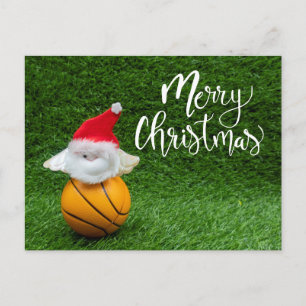Postale Basketball Noël Carte de vacances avec le Père Noë