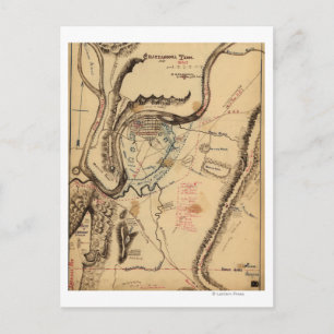 Postale Bataille de Chickamauga - Guerre civile Carte pano