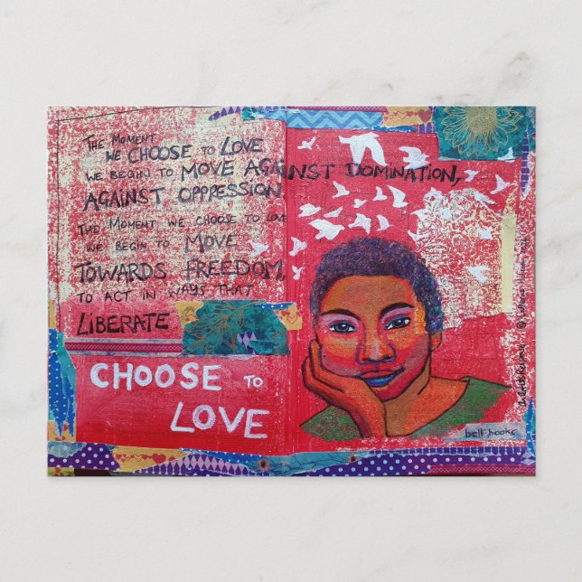 Postale bell hooks inspiration Choisir d'aimer carte posta (Devant)