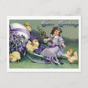 Postale Belle carte de Pâques vintage