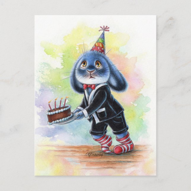 Postale Benny Blue - Carte de vœux d'anniversaire (Devant)