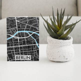 Postale Berlin Allemagne - Carte de la ville noire