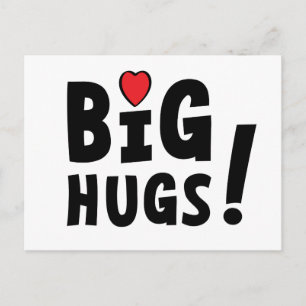 Postale Big hug. Carte d'identité ou pour la Saint-Valenti