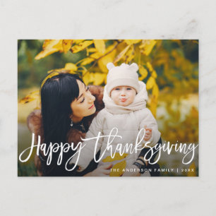 Postale bon thanksgiving en lettres de la main Carte posta