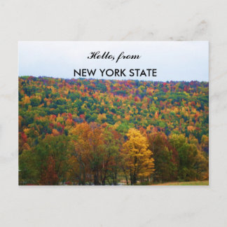 Postale BONJOUR DE L'ETAT DE NEW YORK EN AUTOMNE carte pos