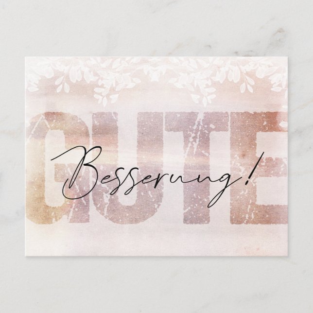 Postale *Bonne amélioration* Sort carte Pâté (Devant)