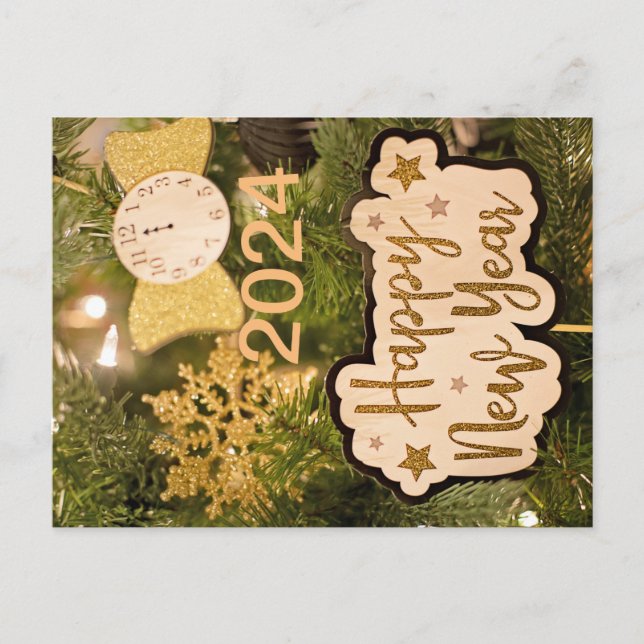 Postale Bonne année d'obtention de la carte 2024 (Devant)