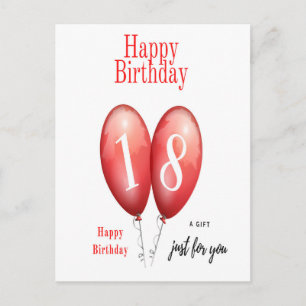 Postale Bonne carte d'anniversaire 18e