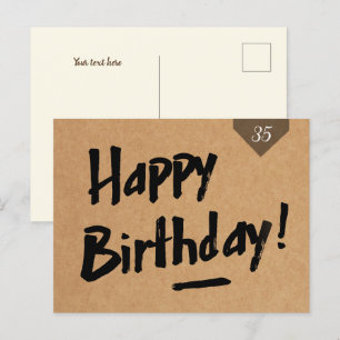 Postale Bonne carte d'anniversaire - Hommes - papier kraft