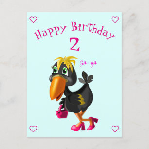 Postale Bonne carte d'anniversaire - Oiseau drôle - Votre