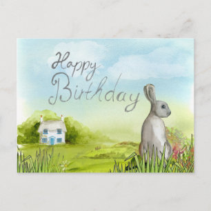 Postale Bonne carte de lapin d'anniversaire
