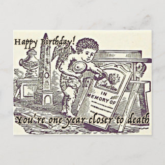 Postale Bonne carte de voeux d'anniversaire Humour foncé d