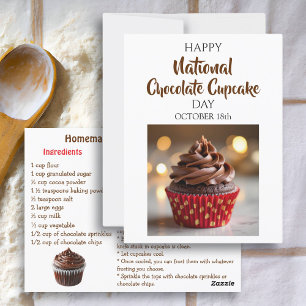 Postale Bonne Carte nationale de la fête de la cupcake au 