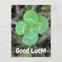 Bonne Chance ! Carte de fermeture à quatre feuille
