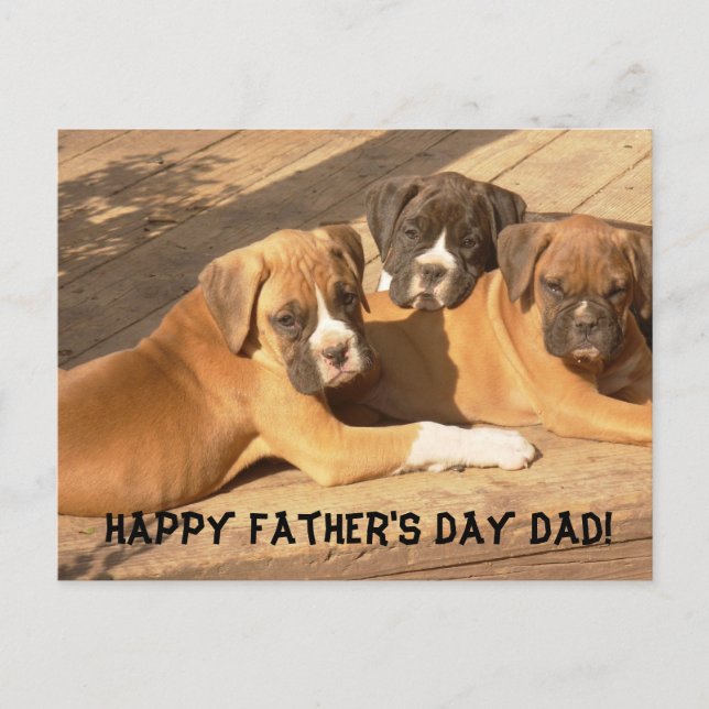 Postale Bonne Fête des pères Papa Boxer carte de voeux (Devant)
