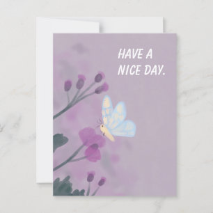 Postale Bonne journée carte papillon