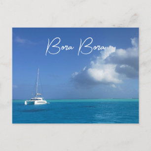 Postale Bora Bora Tropical Island Paradise Yacht Carte pos