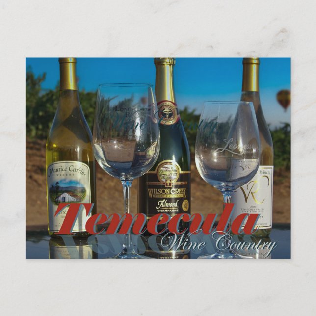 Postale Bouteilles de vin Temecula Valley Vineyard Carte p (Devant)