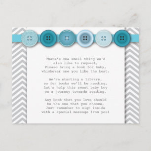Postale Bouton bleu - Carte Insertion