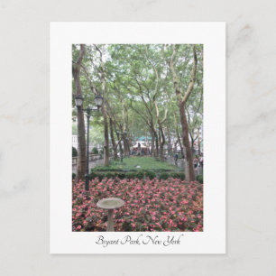 Postale Bryant Park, carte New York Post