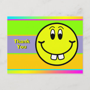 Postale Buck Dents Sourire Visage Emoji Merci Carte postal