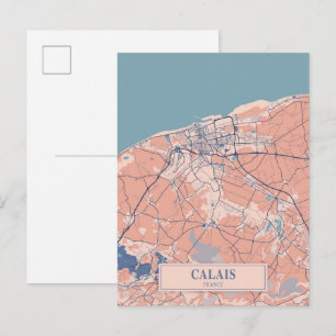 Postale Calais France Carte de la ville venteuse Voyage