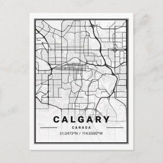 Postale Calgary Alberta Carte des villes de voyage