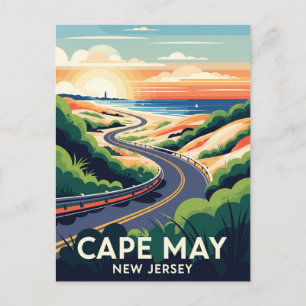 Postale Cape May New Jersey Illustration Voyage Carte post