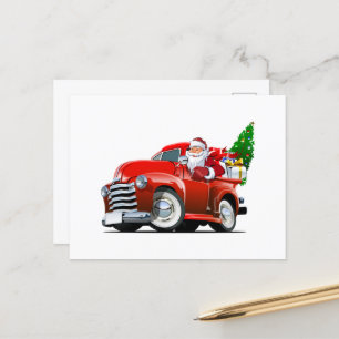 Postale Caricature saluant carte de Noël