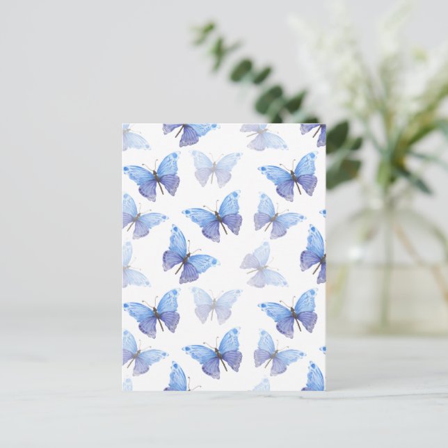 Postale Carte (10,8 x 14,2 cm) - Butterfly Pattern (Debout devant)