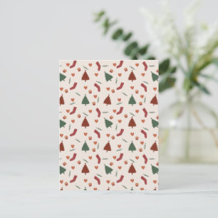 Postale Carte (10,8 x 14,2 cm) - Christmas Pattern